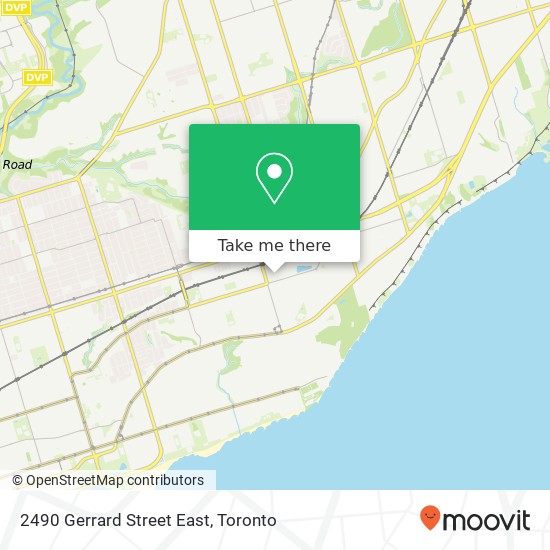 2490 Gerrard Street East map