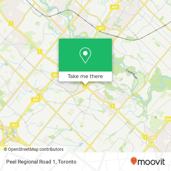 Peel Regional Road 1 map