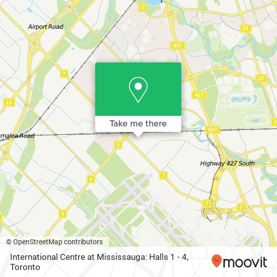 International Centre at Mississauga: Halls 1 - 4 map