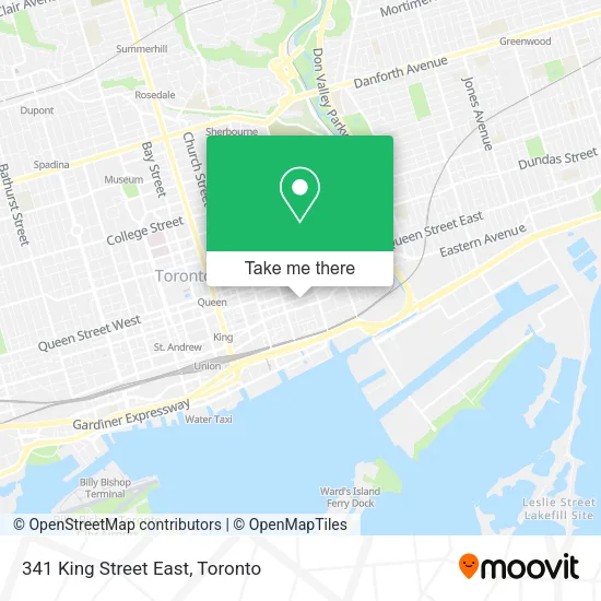 341 King Street East map