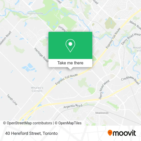 40 Hereford Street map