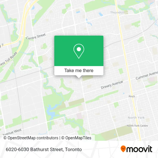 6020-6030 Bathurst Street map