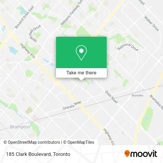 185 Clark Boulevard map