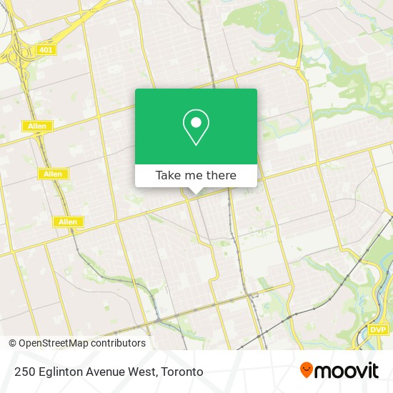 250 Eglinton Avenue West map