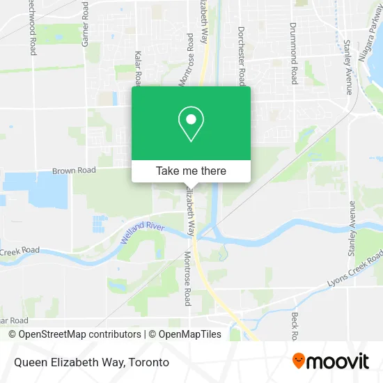 Queen Elizabeth Way map