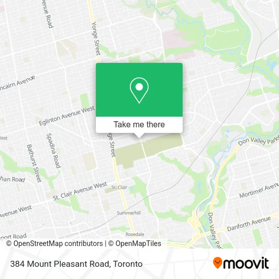 384 Mount Pleasant Road map