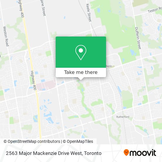 2563 Major Mackenzie Drive West map