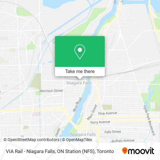 VIA Rail - Niagara Falls, ON Station (NFS) map