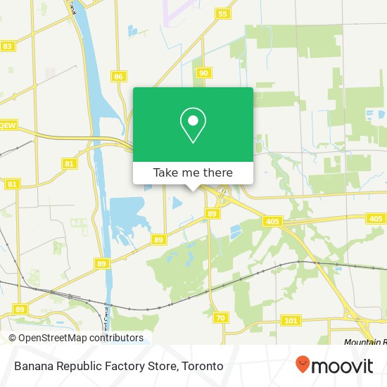 Banana Republic Factory Store plan