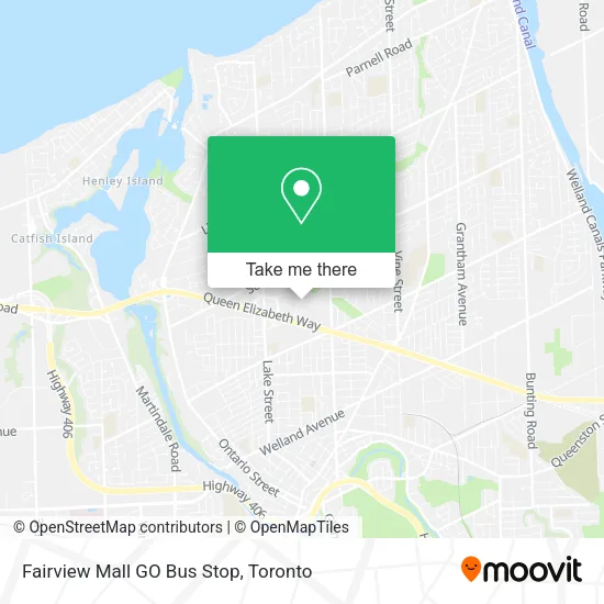 Fairview Mall GO Bus Stop map