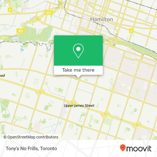 Tony's No Frills map