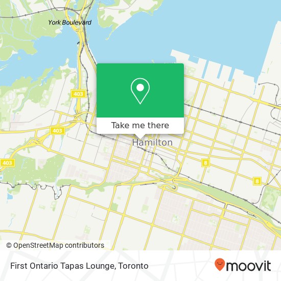 First Ontario Tapas Lounge map