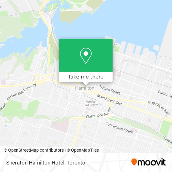 Sheraton Hamilton Hotel map