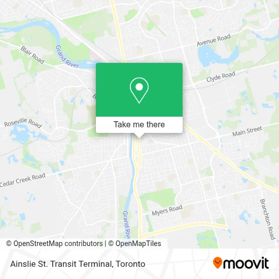 Ainslie St. Transit Terminal map