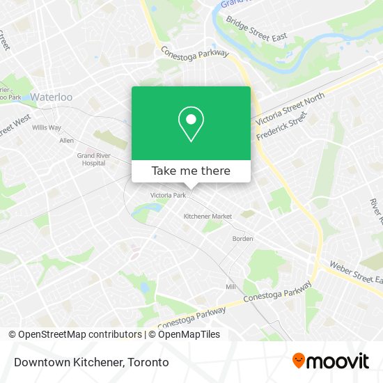 Downtown Kitchener map