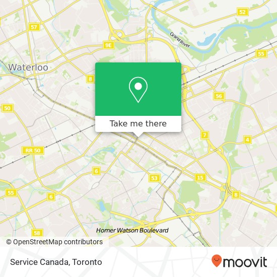 Service Canada map