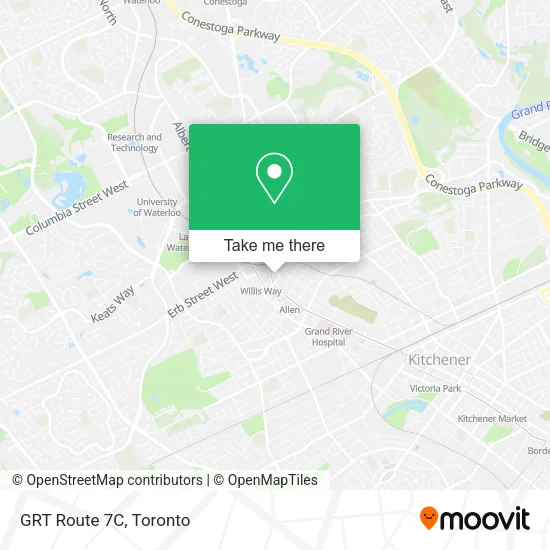 GRT Route 7C map