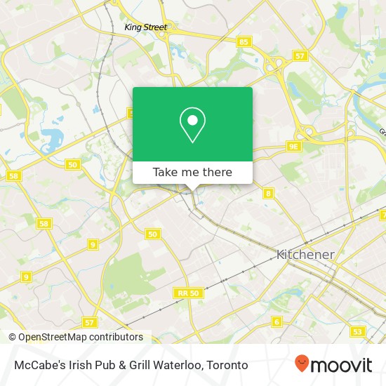 McCabe's Irish Pub & Grill Waterloo plan