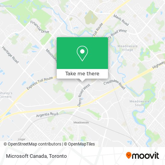 Microsoft Canada map