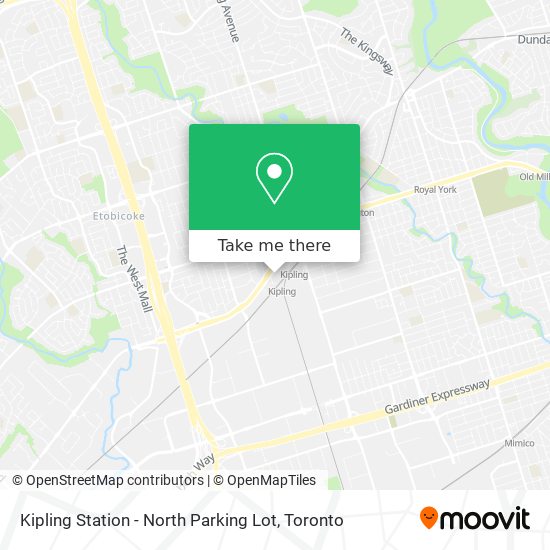 Kipling Station - North Parking Lot map