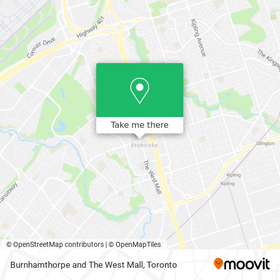 Burnhamthorpe and The West Mall map