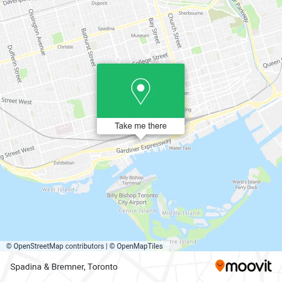 Spadina & Bremner map
