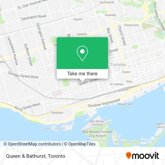 Queen & Bathurst map