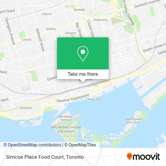 Simcoe Place Food Court map