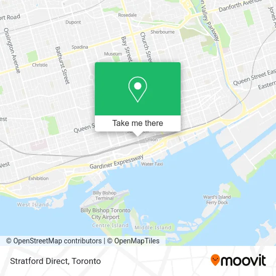 Stratford Direct map