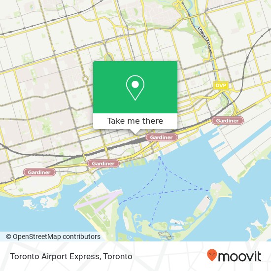 Toronto Airport Express map
