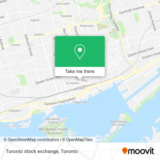 Toronto stock exchange map