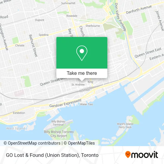 GO Lost & Found (Union Station) map