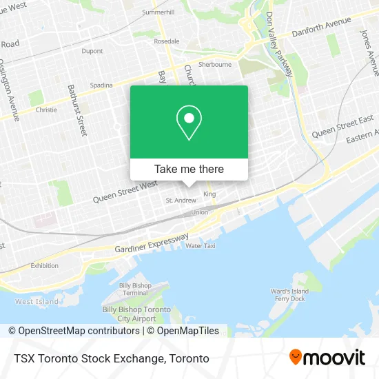 TSX Toronto Stock Exchange map