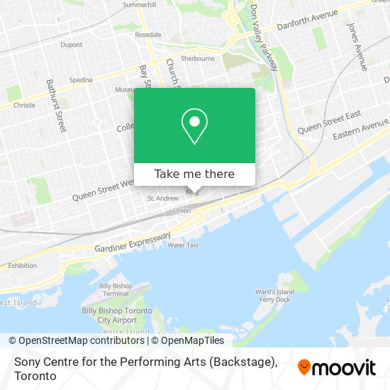 Sony Centre for the Performing Arts (Backstage) map