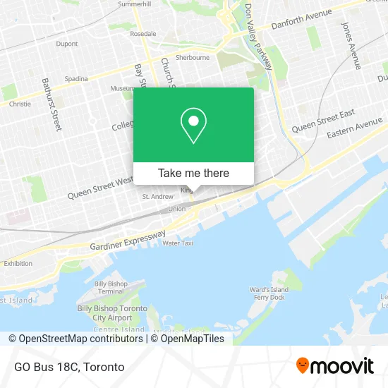 GO Bus 18C map