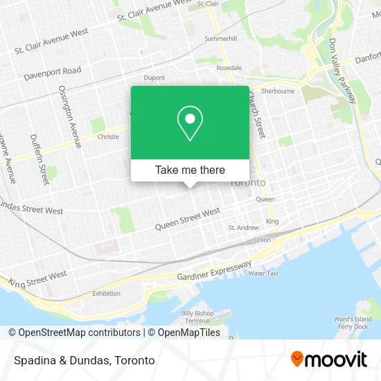 Spadina & Dundas map