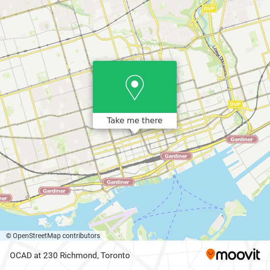 OCAD at 230 Richmond map