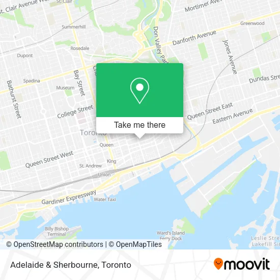 Adelaide & Sherbourne map