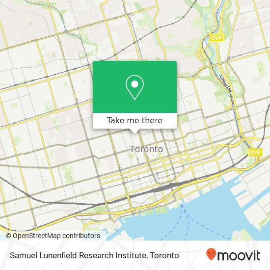 Samuel Lunenfield Research Institute map