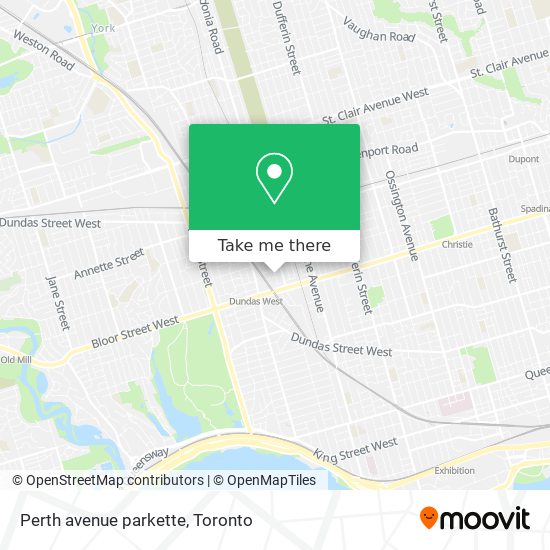 Perth avenue parkette map