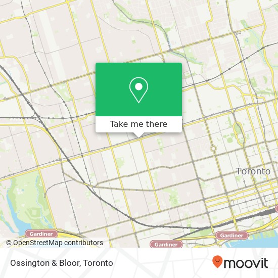 Ossington & Bloor map