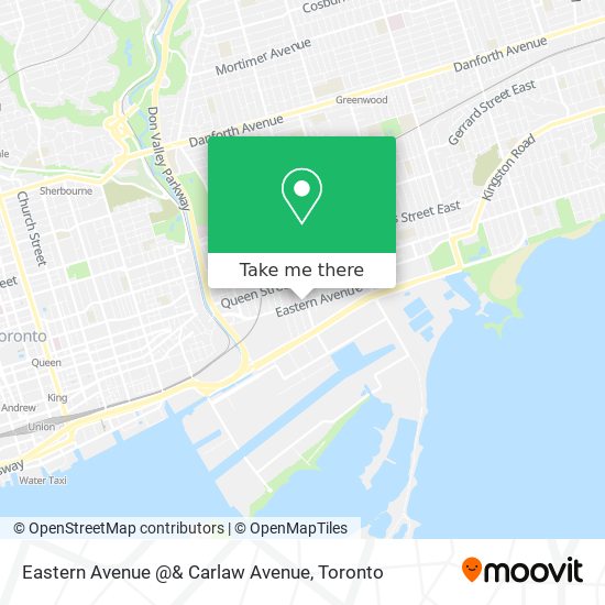 Eastern Avenue @& Carlaw Avenue map