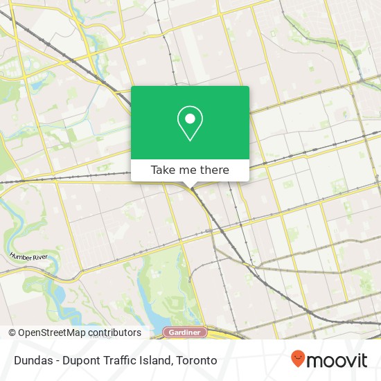 Dundas - Dupont Traffic Island map