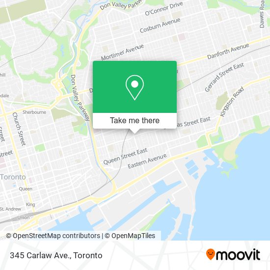 345 Carlaw Ave. map