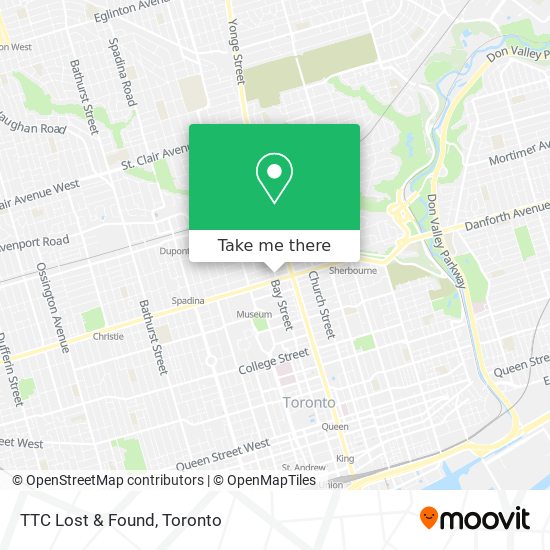 TTC Lost & Found map