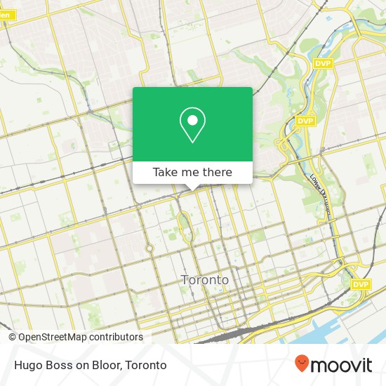 Hugo Boss on Bloor map