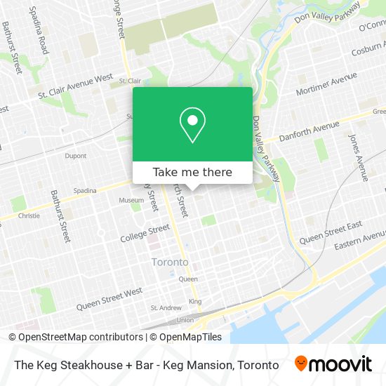 The Keg Steakhouse + Bar - Keg Mansion map