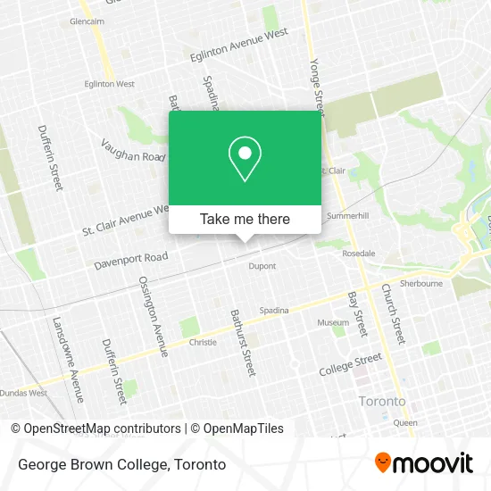 George Brown College map