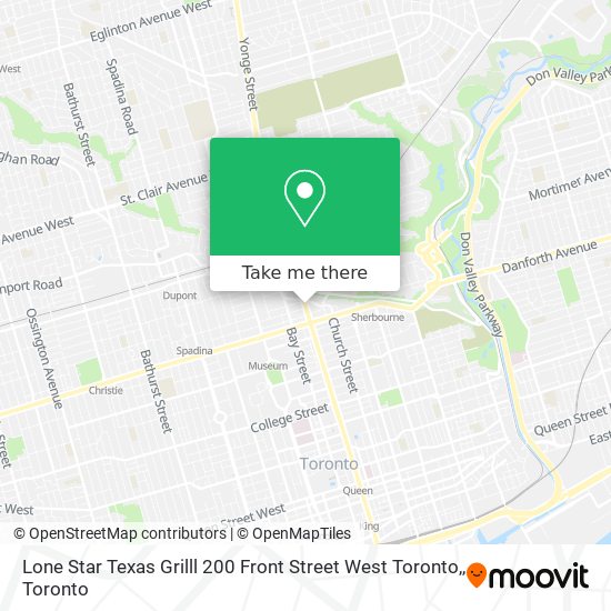 Lone Star Texas Grilll 200 Front Street West Toronto, map