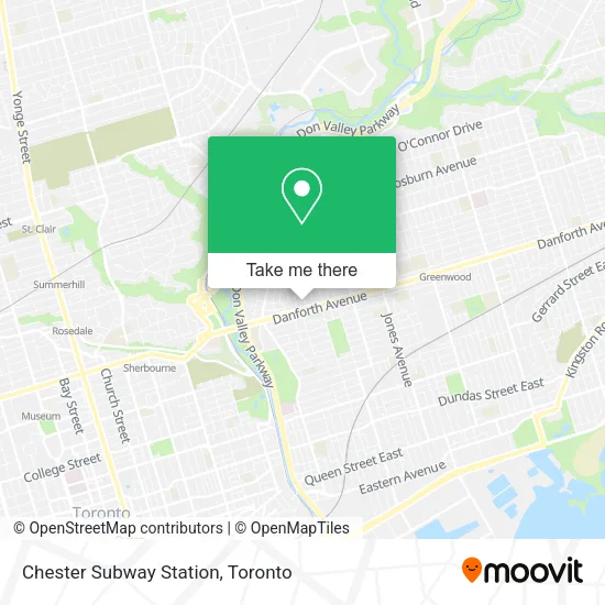 Chester Subway Station map